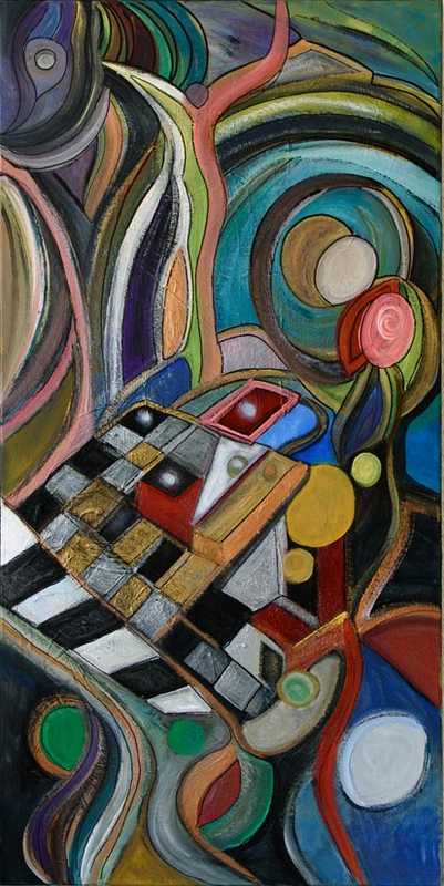 Beat Banz-Acryl Surreal - Schachbrett